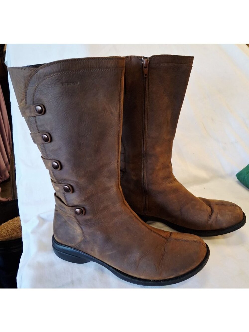 Merrell Womens Waterproof Brown Leather  Tetra Launch boots US 10 EU 41 Side But